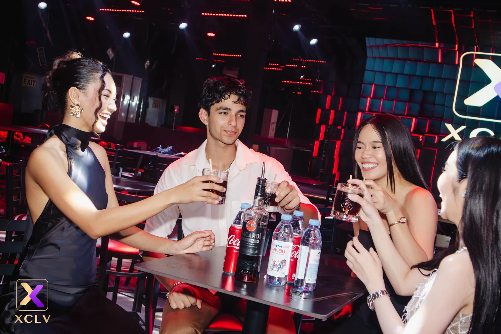 Guests celebrating together at XCLV 